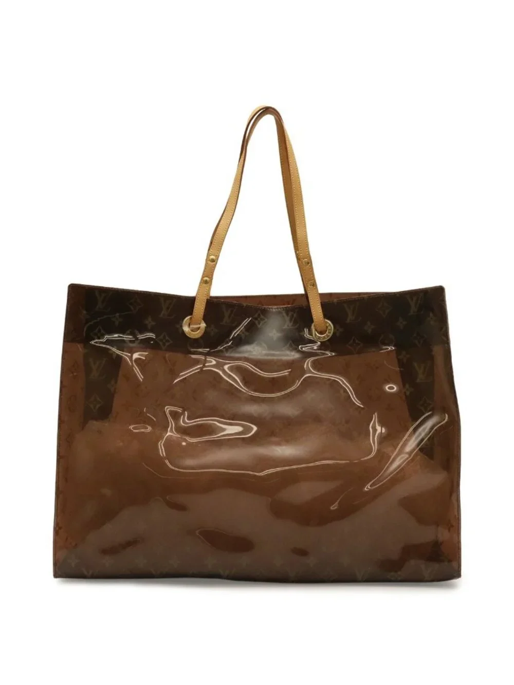 Louis Vuitton Monogram Vinyl Cover Cruz Tote Shoulder Bag Beach Clear Brown